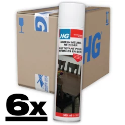 HG Houten Meubel Reiniger 6x300ml Beschermt & Laat Glanzen