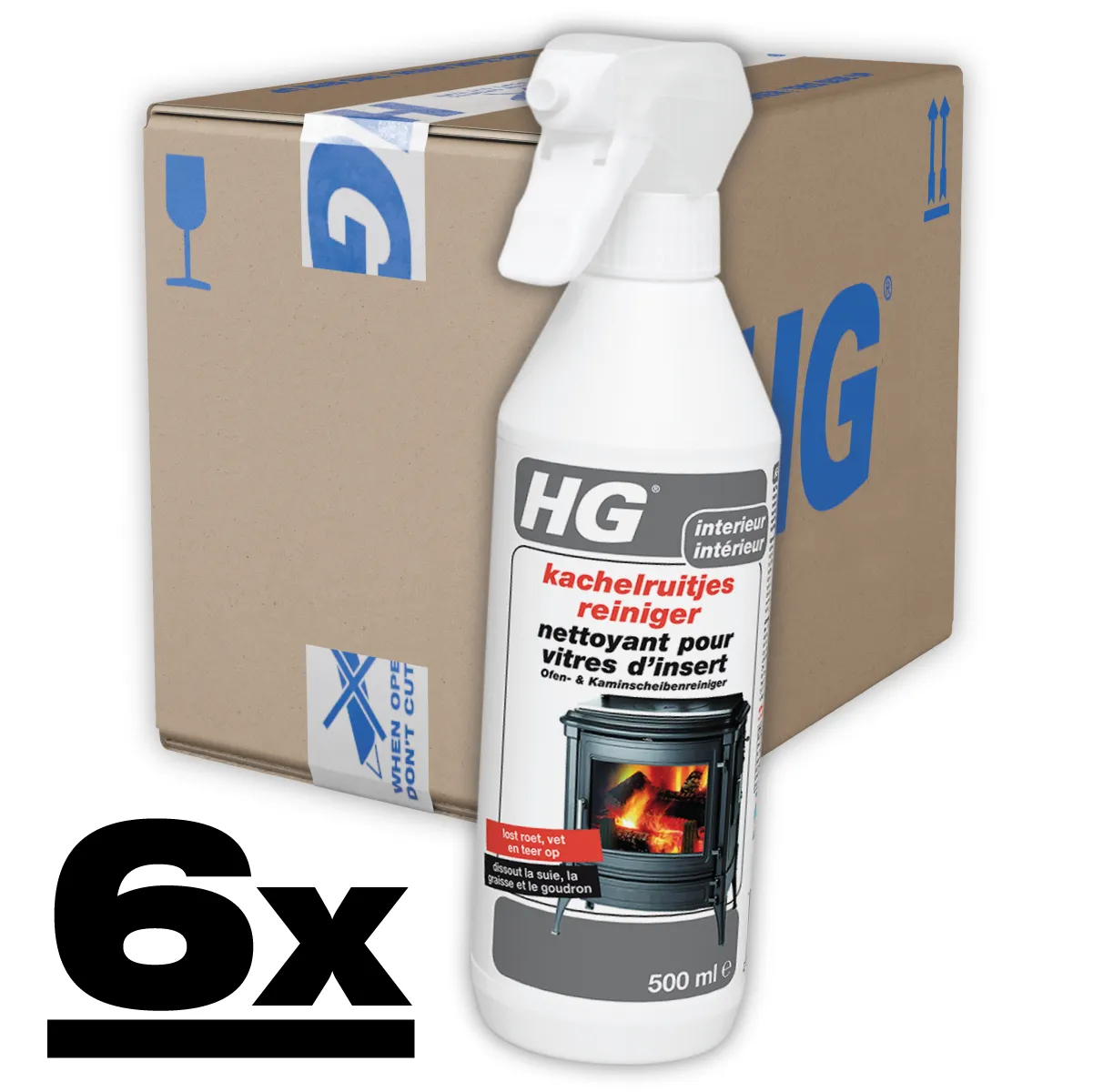 HG Kachelruitjes Reiniger 6x500ml Glas helder schoon 3 HG Kachelruitjes Reiniger 6x500ml Glas helder schoon