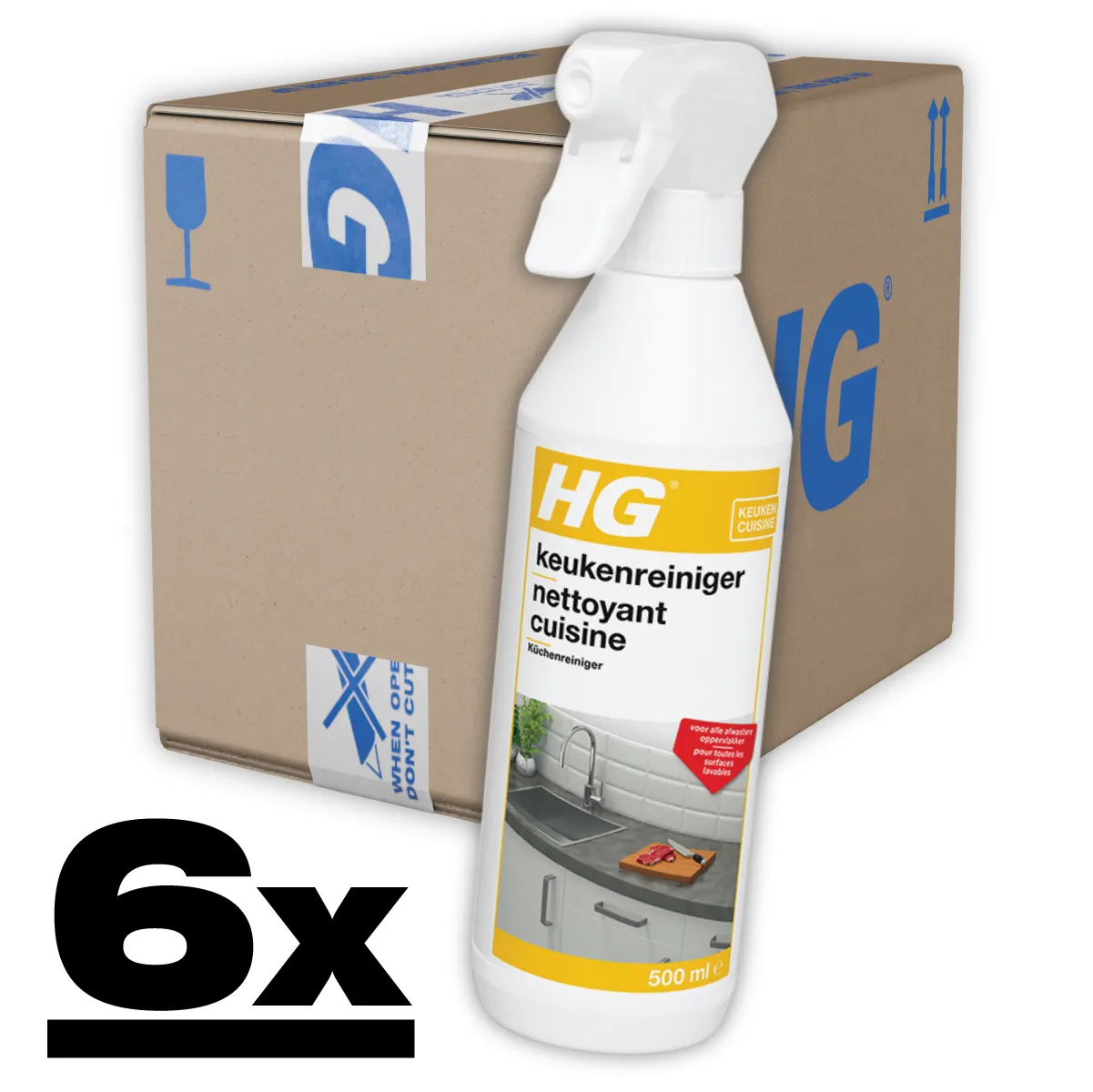 HG Keukenreiniger 6x500ml Fris, krachtig en hygiënisch schoon 3 HG Keukenreiniger 6x500ml Fris, krachtig en hygiënisch schoon