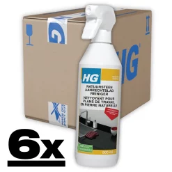 HG Natuurstenen Aanrechtbladreiniger 6x500ml Veilig, glanzend en streeploos schoon