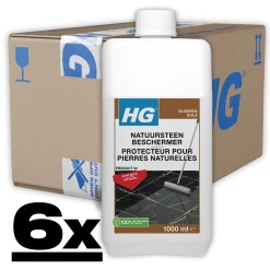HG Natuursteen Beschermer #33 6x1000ml voor langdurige glans en bescherming