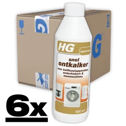 HG Snel Ontkalker voor koffiezetter, waterkoker of wasmachine 6x500ml