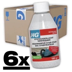 6x HG Stofzuigerlucht Verfrisser 180ml Frisse geur tijdens stofzuigen