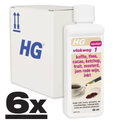 HG Vlekweg 1 Krachtige vlekverwijderaar voor textiel 6x50ml