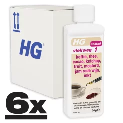 HG Vlekweg 1 Krachtige vlekverwijderaar voor textiel 6x50ml