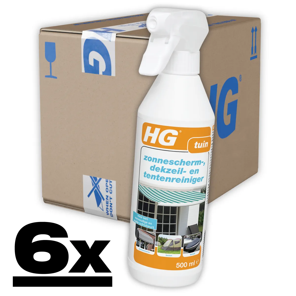 HG Zonneschermreiniger 6x500ml Stralend schone buitenstoffen, moeiteloos! 3 HG Zonneschermreiniger 6x500ml Stralend schone buitenstoffen, moeiteloos!