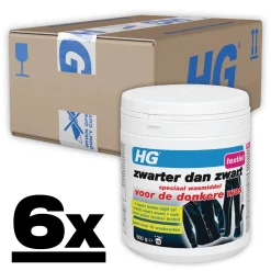 HG Zwarter Dan Zwart Wasmiddel 6x500gr Houd zwart écht zwart!