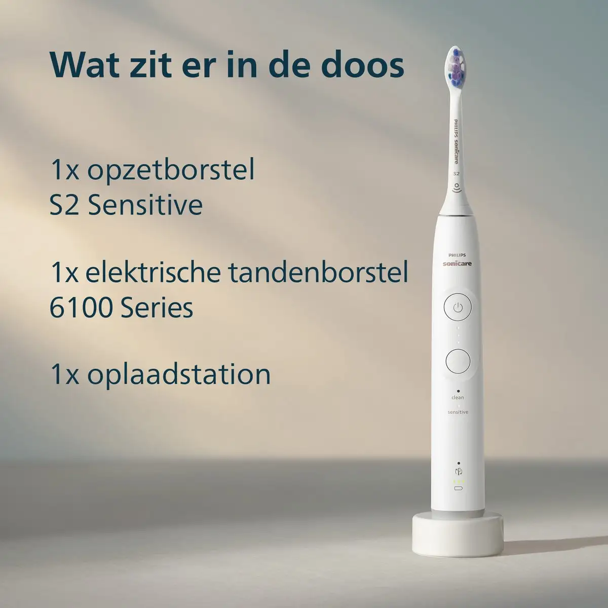 Philips Sonicare 6100 Elektrische tandenborstel Wit 8 Philips Sonicare 6100 Elektrische tandenborstel Wit