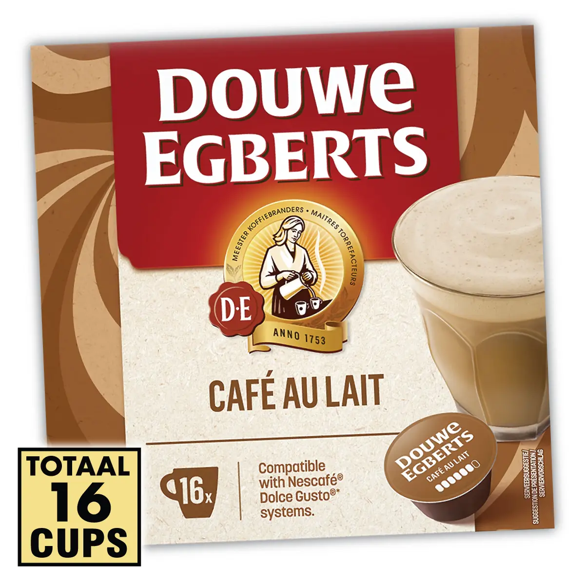 Douwe Egberts Dolce Gusto Café Au Lait Koffiecups - 16 cups 3 Douwe Egberts Dolce Gusto Café Au Lait Koffiecups - 16 cups