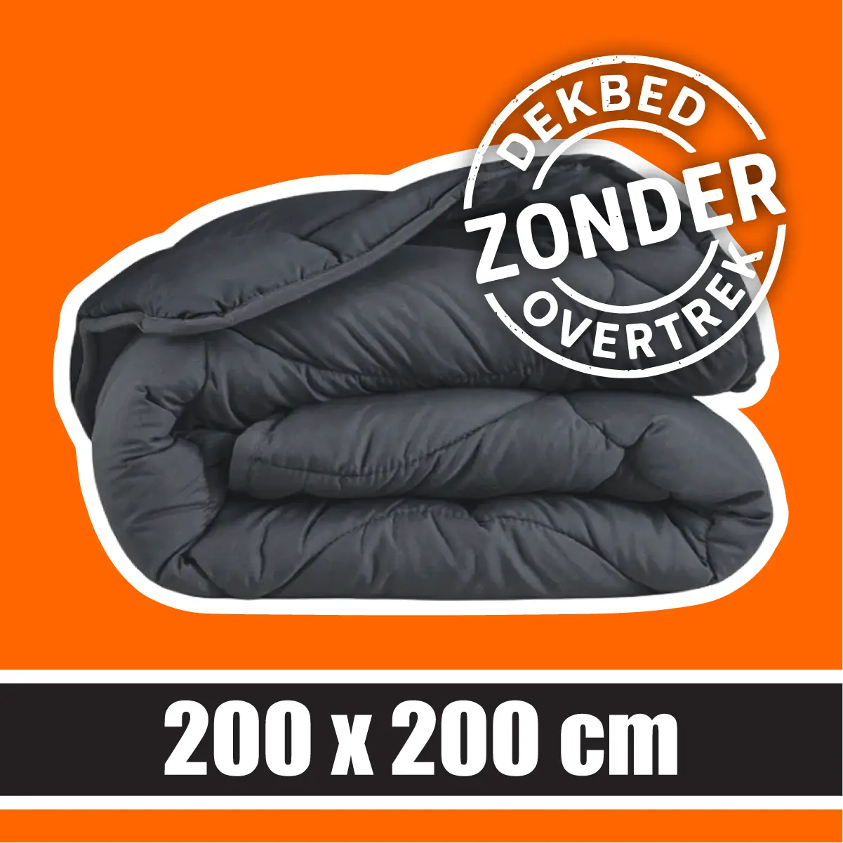 Sleeptime Wasbaar Dekbed ZONDER Overtrek Antraciet 200x200cm 3 Sleeptime Wasbaar Dekbed ZONDER Overtrek Antraciet 200x200cm