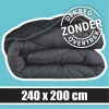 Sleeptime Wasbaar Dekbed ZONDER Overtrek Black-Antraciet 240x200cm