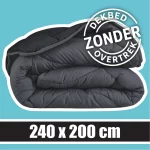 Sleeptime Wasbaar Dekbed ZONDER Overtrek Black-Antraciet 240x200cm
