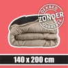 Sleeptime Wasbaar Dekbed ZONDER Overtrek Black-Taupe 140x200cm