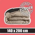 Sleeptime Wasbaar Dekbed ZONDER Overtrek Black-Taupe 140x200cm