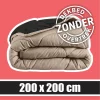 Sleeptime Wasbaar Dekbed ZONDER Overtrek Black-Taupe 200x200cm