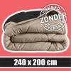 Sleeptime Wasbaar Dekbed ZONDER Overtrek Black-Taupe 240x200cm
