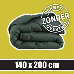 Sleeptime Wasbaar Dekbed ZONDER Overtrek Dark Green 140x200cm