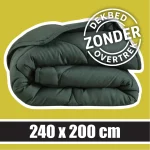 Sleeptime Wasbaar Dekbed ZONDER Overtrek Dark Green 240x200cm