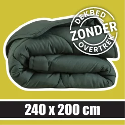 Sleeptime Wasbaar Dekbed ZONDER Overtrek Dark Green 240x200cm