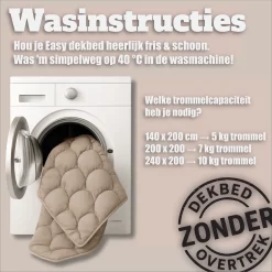 Sleeptime Wasbaar Dekbed ZONDER Overtrek Taupe