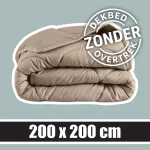 Sleeptime Wasbaar Dekbed ZONDER Overtrek Taupe 200x200cm