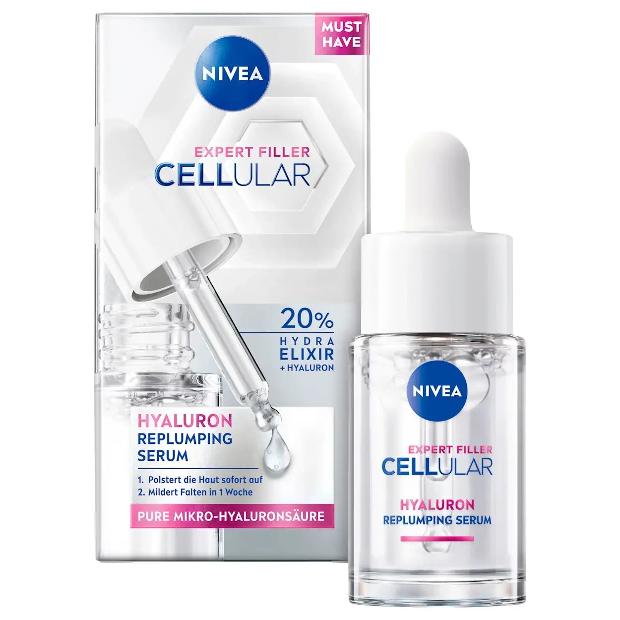NIVEA Expert Filler Cellular Hyaluron Serum 15ml 3 NIVEA Expert Filler Cellular Hyaluron Serum 15ml