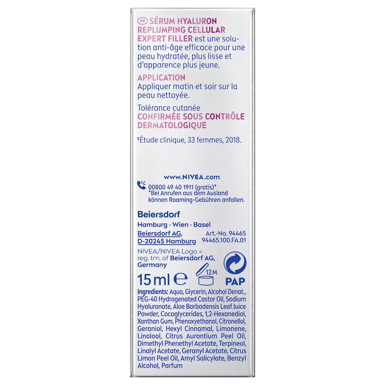 NIVEA Expert Filler Cellular Hyaluron Serum 15ml 6 NIVEA Expert Filler Cellular Hyaluron Serum 15ml