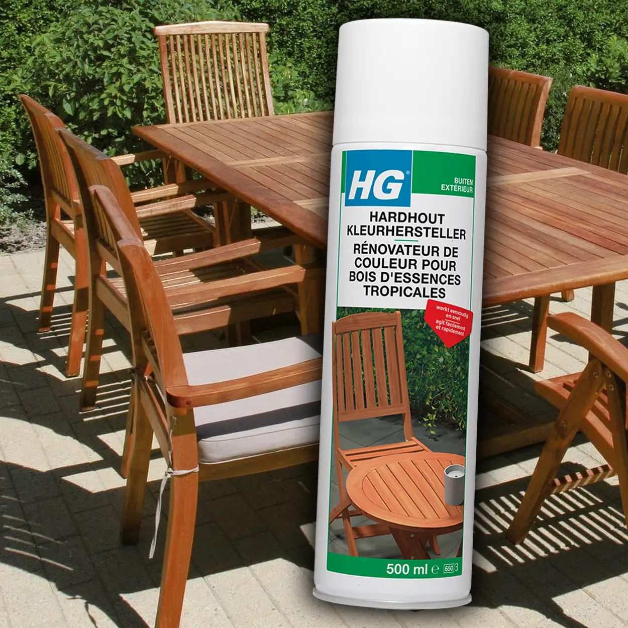 HG Hardhout Kleurhersteller 500ml Herstel & Bescherm Tuinhout 3 HG Hardhout Kleurhersteller 500ml Herstel & Bescherm Tuinhout