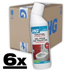 HG Toiletgel Extra Sterk 6x500ml Grondige WC-reiniging