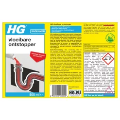 HG Vloeibare Ontstopper 6x500ml 7 HG Vloeibare Ontstopper 500ml Snel en Krachtig