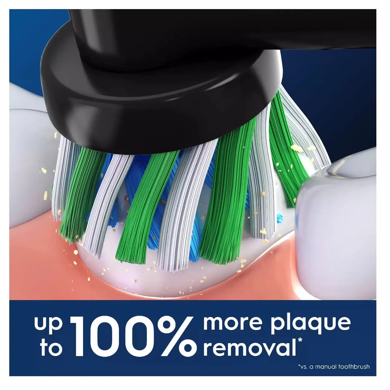 Oral-B Cross Action zwarte opzetborsteltjes 5-Pack 5 Oral-B Cross Action zwarte opzetborsteltjes 5-Pack