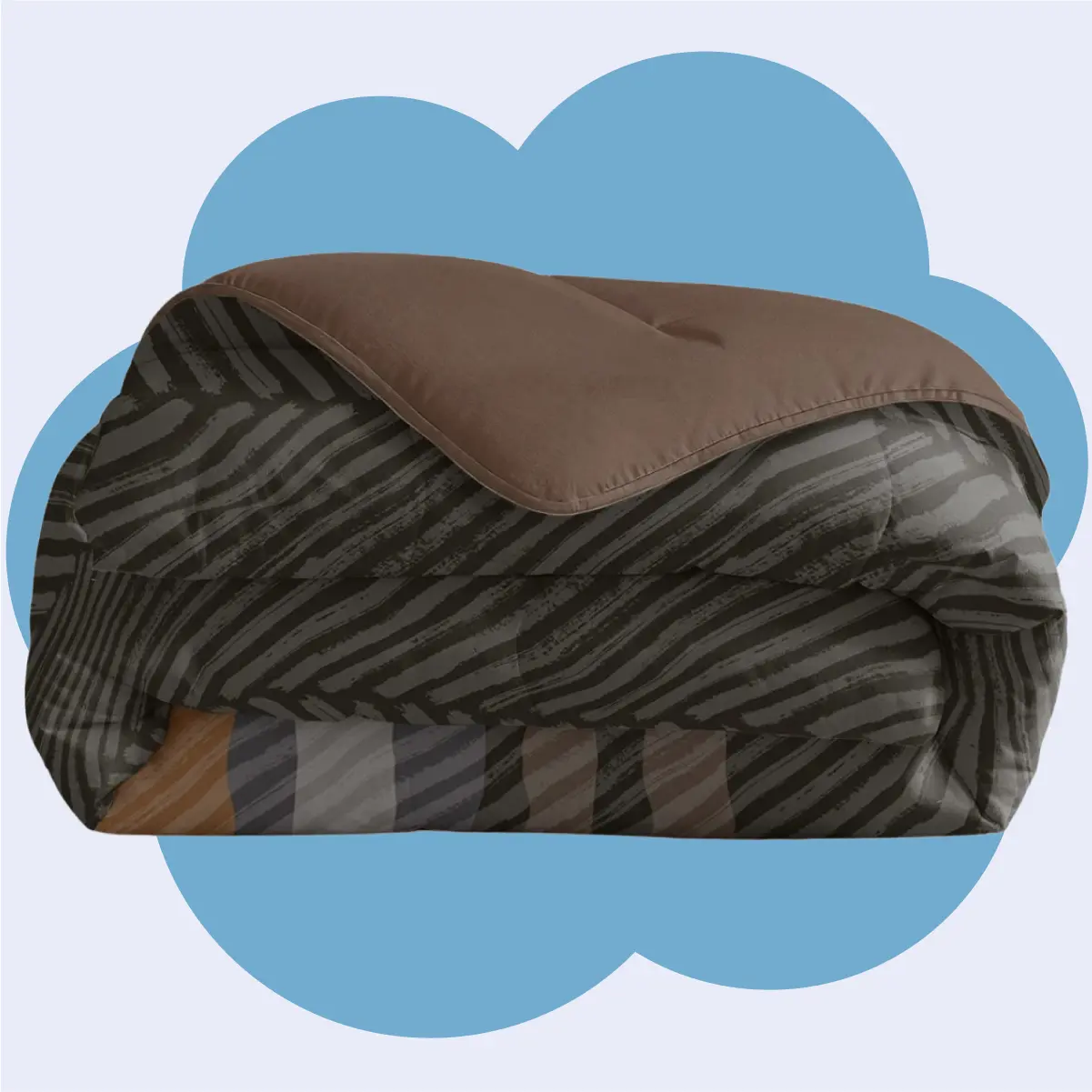 Zelesta Royalbed Brown Stripes 140x200cm - Dekbed zonder overtrek - met instopstrook - wasbaar op 40 graden - droger geschikt 4 Zelesta Royalbed Brown Stripes 140x200cm - Dekbed zonder overtrek - met instopstrook - wasbaar op 40 graden - droger geschikt - Afbeelding 2