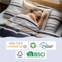 Royalbed Blue Stripes keurmerken