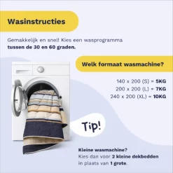 Royalbed Blue Stripes wasinstructies