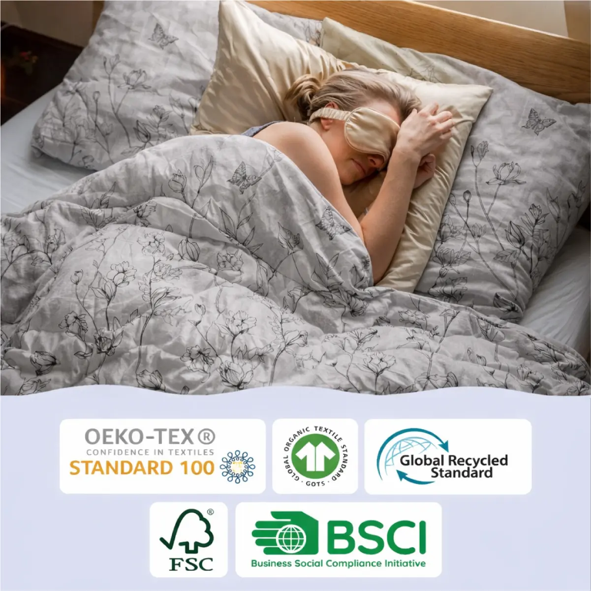 Zelesta Royalbed Butterfly Forest 200x200cm - Dekbed zonder overtrek - met instopstrook - wasbaar op 40 graden - droger geschikt 10 Royalbed Butterfly Forest keurmerken