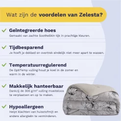 Zelesta Royalbed Butterfly Forest 200x200cm - Dekbed zonder overtrek - met instopstrook - wasbaar op 40 graden - droger geschikt 14 Royalbed Butterfly Forest voordelen
