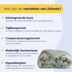 Zelesta Royalbed Happy Flower 140x200cm - Dekbed zonder overtrek - met instopstrook - wasbaar op 40 graden - droger geschikt 14 Royalbed Happy Flower voordelen
