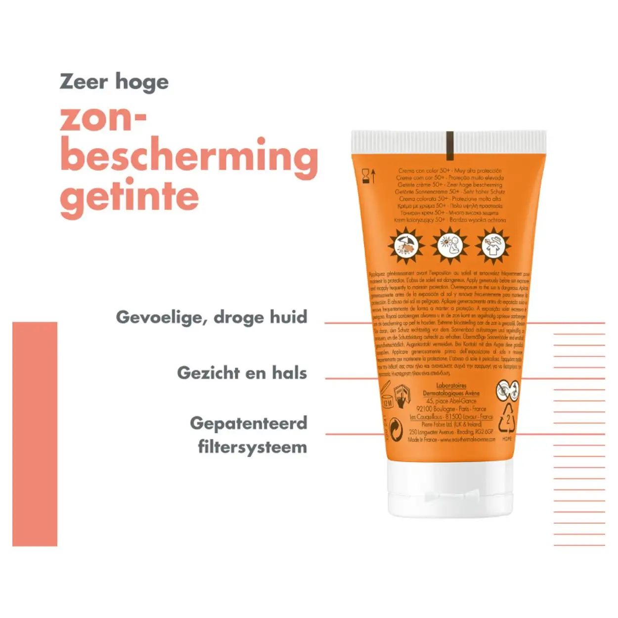 Avène Zonnenbrand Unscented Cream SPF50 50ml 6 Avène Zonnenbrand Unscented Cream SPF50 50ml
