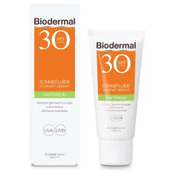 Biodermal Zonnebrand Matterende Zonnefluïde SPF30 40ml