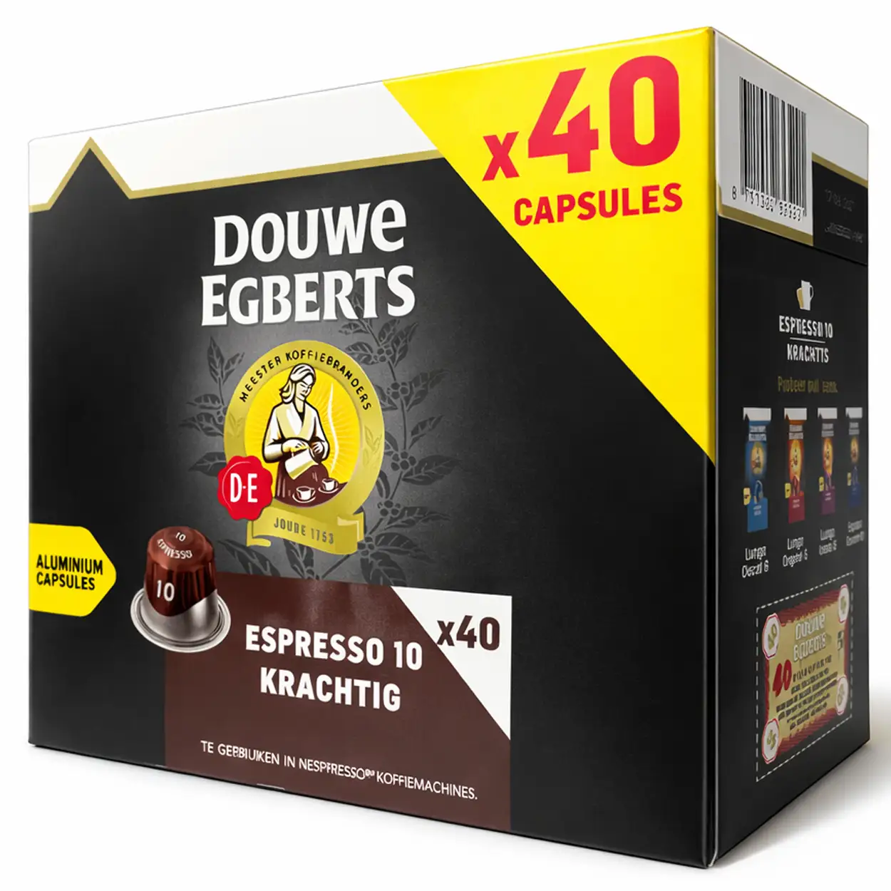 Douwe Egberts Espresso 10 krachtig koffiecups 40 stuks 3 Douwe Egberts Espresso 10 krachtig koffiecups 40 stuks