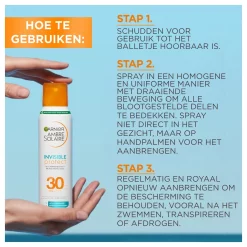 Garnier Ambre Solaire Invisible Protect Mist SPF30 150ml 13 Garnier Ambre Solaire Invisible Protect Mist SPF30 150ml