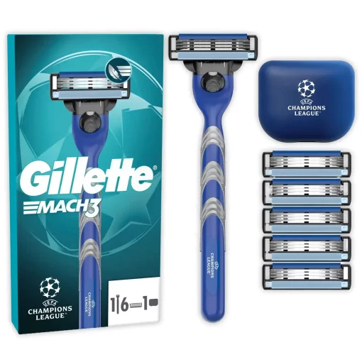 Mach3 Set Gillette Mach3 Set Houder Met 6 Mesjes (8700216889261)