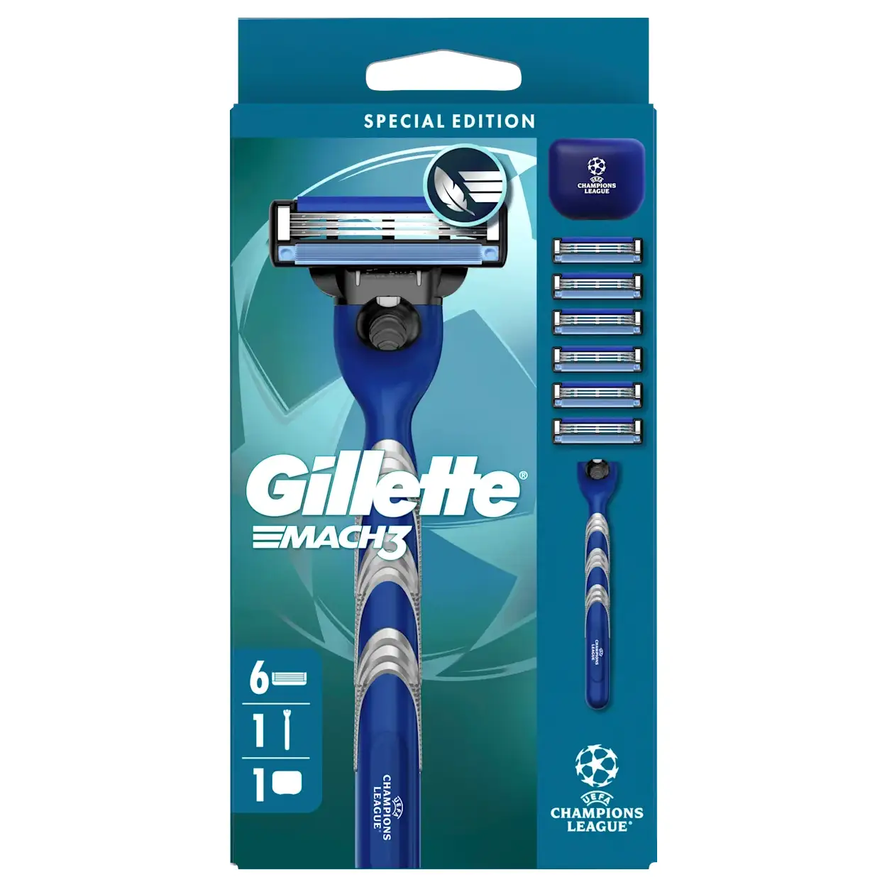 Gillette Mach3 Set Houder met 6 mesjes 3 Gillette Mach3 Set Houder met 6 mesjes