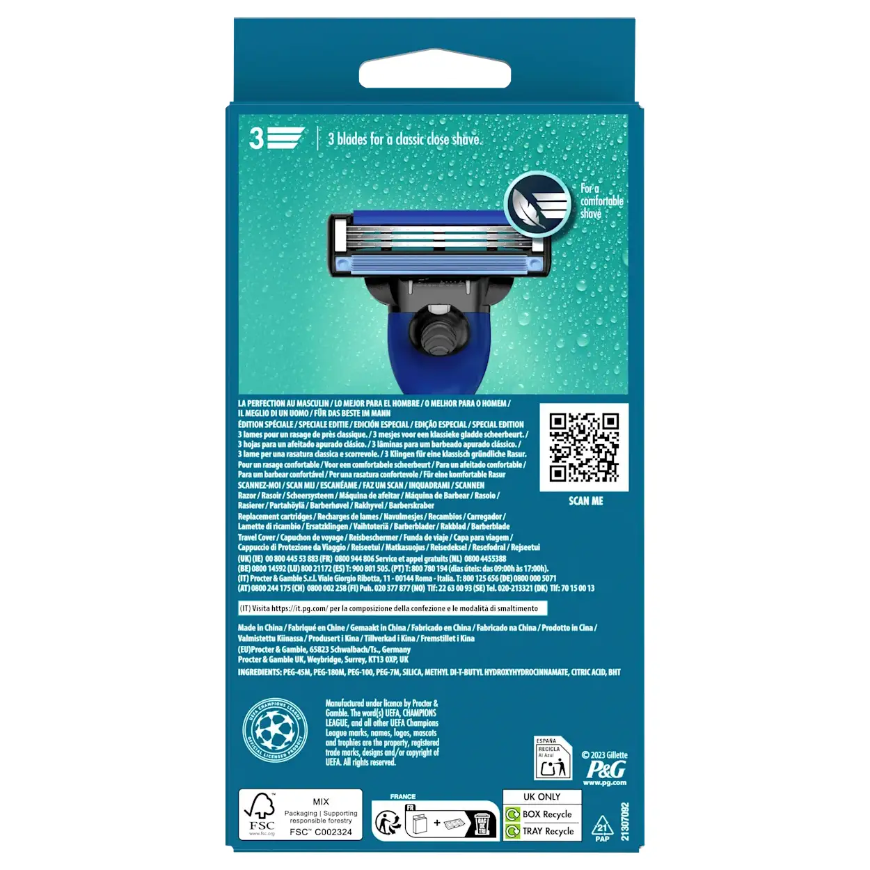 Gillette Mach3 Set Houder met 6 mesjes 4 Gillette Mach3 Set Houder met 6 mesjes