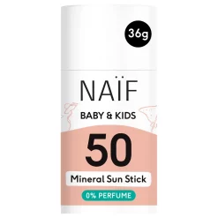 Naïf Minerale Zonnebrand Stick SPF50 36g voor de kids!