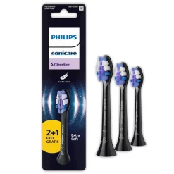 Philips Sonicare S2 Sensitive Opzetborstels Zwart 3-Pack