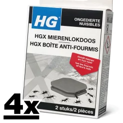 4x HG Mierenlokdoos BINNEN (2-pack) Dood Alle Mieren!