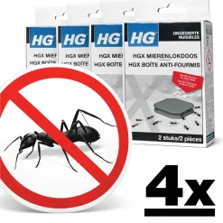 4x HG Mierenlokdoos BINNEN (2-pack) Dood Alle Mieren!