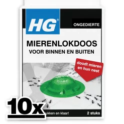 10x HG Mierenlokdoos BUITEN en binnen Dood Mieren En Hun Nest! (2 stuks)