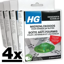 4x HG Mierenlokdoos BUITEN en binnen Dood Mieren En Hun Nest! (2 stuks)